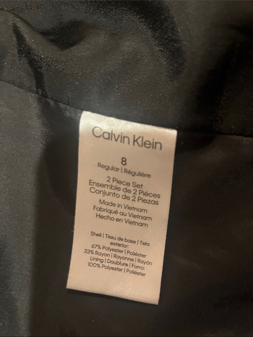 Calvin Klein Boys Navy Blue Full Suit - Picture 5 of 16